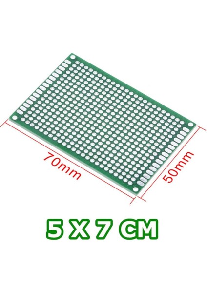 5cm x 7cm 18X24 Proto Pcb Pertinaks Elektronik Devre Prototip Deney Kartı Fr4 Delikli Plaket
