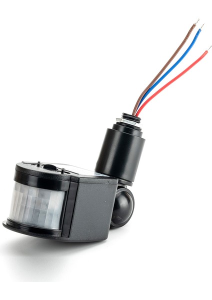 LED Işık Hareket Sensörü Anahtarı Pır Kızılötesi Dedektörü Otomatik Hareket Dedektörü Açık Açık Dış Mekan AC85-265V Siyah (Yurt Dışından)