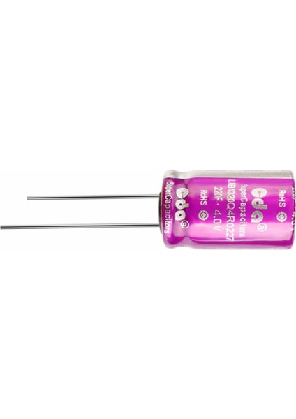 220F 4V 5A Süpercap 13X20MM Dıp Süper Kapasitör Enerji Depolama Güneş Rüzgar Akü Batarya Güç Kaynağı modelleri