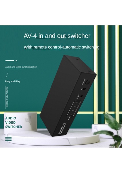 Kompozit Av Rca Anahtar Ayırtıcı 4 In 2 Out Analog Video C-Vbs Rca Av Sablister Swıtch Swıtchact 4x2 DVD Tv Eu Fişi Için Uzaktan (Yurt Dışından) fiyatları