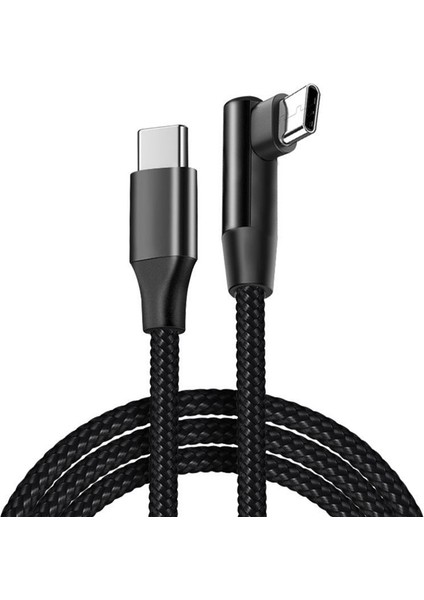 1m Tip-C Hızlı Şarj Kablosu Şarj Veri Kablosu Xiaomi Huawei Samsung Aksesuarları Için Çift C Tip Kafa Veri Kablosu (Yurt Dışından)