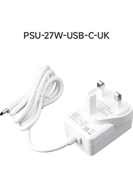 Raspberry Pi Nesil 5 27W USB Type-C Type-C Pd Güç Kaynağı Usb-C Arayüzü Çok Fonksiyonlu Güç Kaynağı Ingiltere Fişi ile (Yurt Dışından) fiyatları
