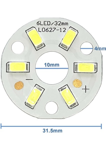 5730 12V 3W 32MM Beyaz LED Modül Aluminyum Pcb 6 LED Lamba Aydınlatma Işık fırsatları