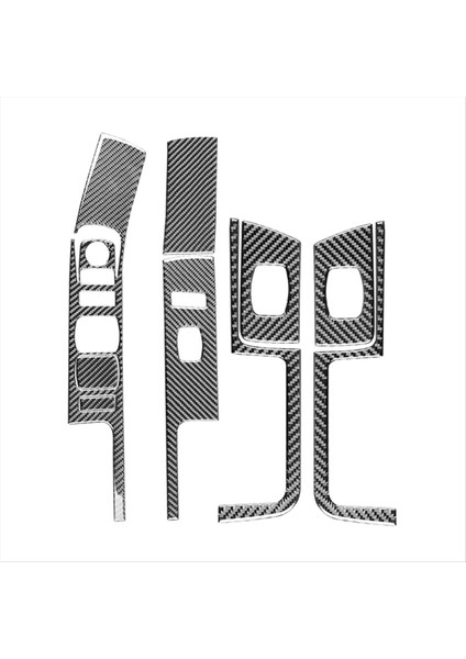 Chevy Için Karbon Fiber Silverado Gmc Sırrra 1500 14-18 Lhd Pencere Asansör Anahtarı Panel Kapak Trim Iç Aksesuarlar B (Yurt Dışından)