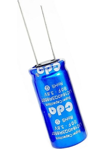 80F 3.8V 3A Süpercap 10X20MM Dıp Süper Kapasitör Enerji Depolama Güneş Rüzgar Akü Batarya Güç