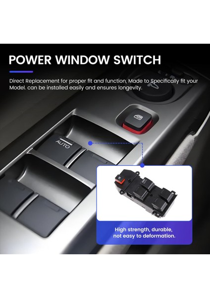 Honda City 2009-2014 Için Power Master Pencere Kaldırma Kontrol Anahtarı Ön Sağ Sürücü Tarafı Rhd 35750-TM0-F01 (Yurt Dışından) fırsatları