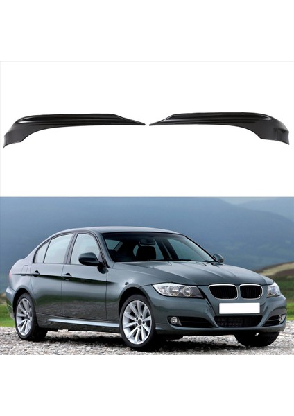 Araba Ön Tampon Ayırıcı Spoiler Köşe Sargısı Bmw E90 E91 325I Lcı M-Tech 2009-2011 Parlak Siyah (Yurt Dışından)