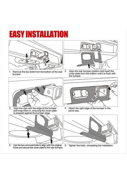Maverick 22-25 Otomotiv Aksesuarları Için Ford Için 4/7 Pimli Konektörlü Araba Arka Tampon Kapağı Plakası (Yurt Dışından) modelleri
