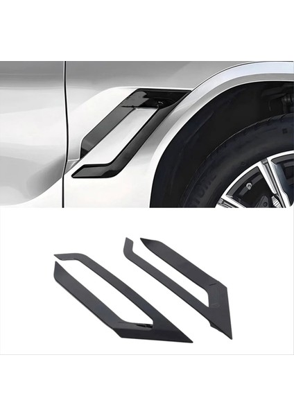 Araba Tarafı Çamurlu Sticker Shark Gill Hava Akış Kanadı Havalandırma Trim Bmw X6 G06 2020-2024 Aksesuarlar Siyah (Yurt Dışından) modelleri