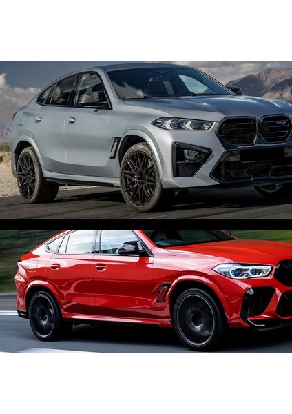 Araba Tarafı Çamurlu Sticker Shark Gill Hava Akış Kanadı Havalandırma Trim Bmw X6 G06 2020-2024 Aksesuarlar Siyah (Yurt Dışından) fırsatları