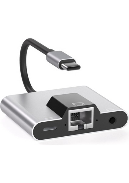 RJ45 Ethernet Adaptörüne Type-C Mobil Ağ Kartı Ağ Kablo Dönüştürücüsü (Yurt Dışından)