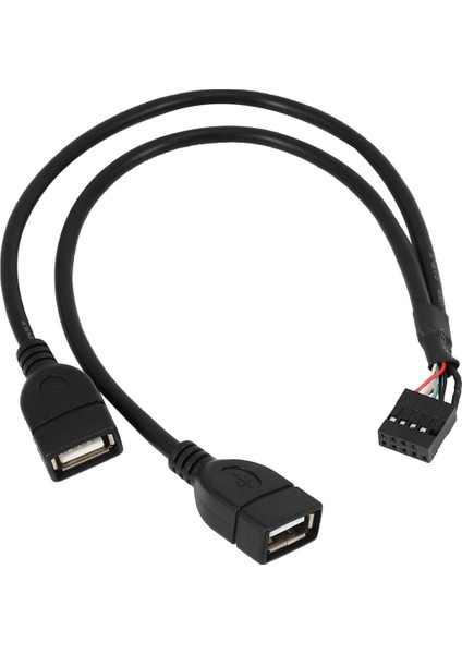2 Adet 30CM 10 Pin Anakart Dişi Başlığı 2 Port Çift USB 2.0 Erkek Adaptörü Dupont Y Ayırıcı Kablosu (10PIN/02:00) (Yurt Dışından) fiyatları
