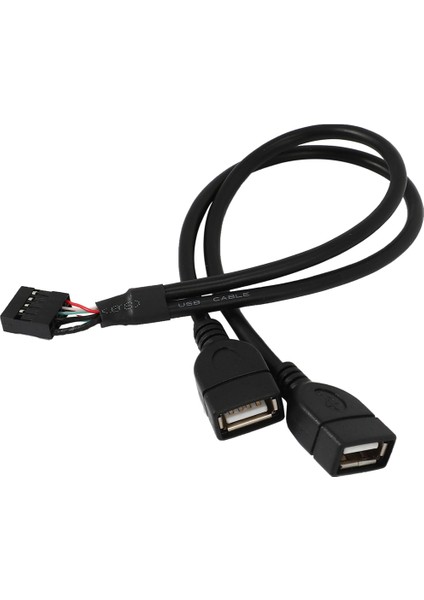 2 Adet 30CM 10 Pin Anakart Dişi Başlığı 2 Port Çift USB 2.0 Erkek Adaptörü Dupont Y Ayırıcı Kablosu (10PIN/02:00) (Yurt Dışından) fırsatları