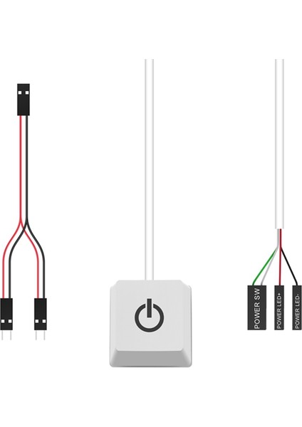 2m Taşınabilir LED Işıklar Bilgisayar Masaüstü Anahtarı Pc Harici Başlatma Güç Açma/kapama Düğmesi Uzatma Kablosu, Mavi Işık (Yurt Dışından) fiyatları