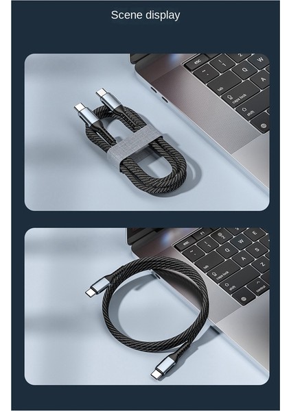 Pd 240W Şarj Kablosu Çift Uçlu C Tipi USB Tip C 240WPD Veri Kablosu 1m (Yurt Dışından)
