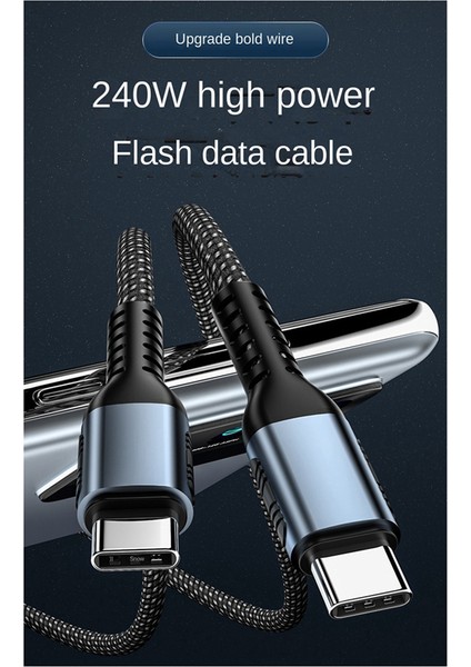 Pd 240W Şarj Kablosu Çift Uçlu C Tipi USB Tip C 240WPD Veri Kablosu 1m (Yurt Dışından) modelleri