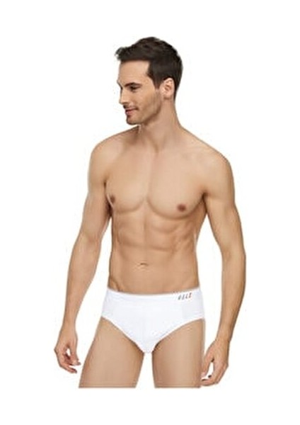 Erkek Beyaz Likralı Pamuk Kemerli Slip 3'lü Paket Konforlu Kullanım modelleri
