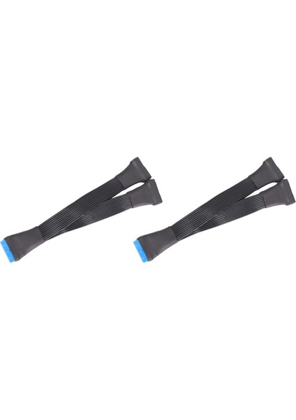 2x Anakart Ana Aboard Usb3.0 19PIN 20PIN 19 Pimli 20 Pimli 1 Ila 2 Güç Genişleme Kablosu 12CM (Yurt Dışından)