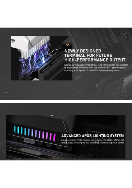 Atx 24PIN Adaptör 180 Derece Argb Adaptörü 5V Masaüstü Pc Anakartı Dıy Bilgisayar Aksesuarları Için Senkronizasyon Beyaz (Yurt Dışından) modelleri