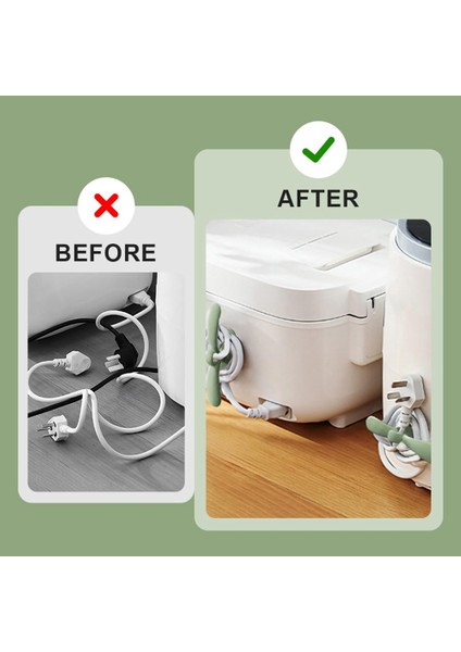 Mutfak Teli Sarıcı Ev Tel Organer Fiş Kanca Tutucu Sarma Tel Klipsli Güç Kablosu Düzenlemesi Yeşil (Yurt Dışından) indirimleri