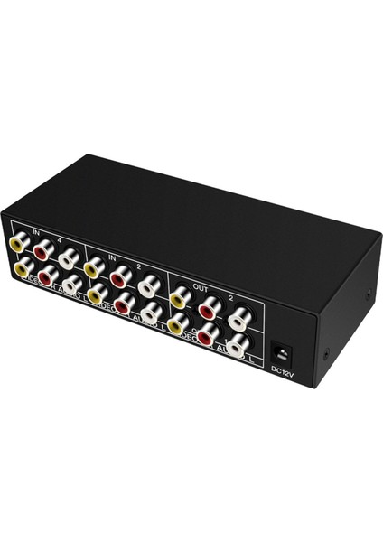 Kompozit Av Rca Anahtar Ayırtıcı 4 In 2 Out Analog Video C-Vbs Rca Av Sablister Swıtch Swıtchact 4x2 DVD Tv Eu Fişi Için Uzaktan (Yurt Dışından) indirimleri