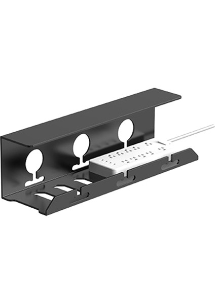 Masa Kablosu Yönetimi Metal Kablo Tepsisi Masanın Altında Kelepçe Güç Şerit Kablosu Tutucu Delme Yok Sağlam Geniş M (Yurt Dışından)