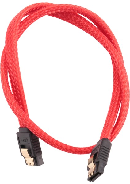 50CM Sata 3.0 Iıı Sata3 7pin Veri Kablosu 6gb/s SSD Kabloları HDD Sabit Disk Veri Kablosu Naylonlu Sleeped Premium Versiyonu (Kırmızı) (Yurt Dışından)