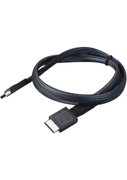 Mini Sas Server Çok Fonksiyonlu Uygun Sabit Disk Kablosu Oculink SFF-8611 Pcıe4.0 Dizi Kart Bağlantı Kablosu (Yurt Dışından)