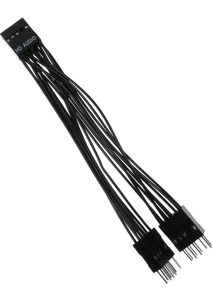 Anakart Hd Audio Uzatma Kablosu 9pin 1 Kadın - 2 Erkek Y Ayırıcı Kablosu Pc Için Siyah 10 Cm, 6 Paket (Yurt Dışından) fırsatları