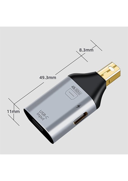 2x USB C Adaptörü Tip-C Dişi-Hdmı Uyumlu Dp Minidp Erkek Adaptörü Hd Video 4K@60Hz (Mini Dp Uyumlu Arayüz) (Yurt Dışından) fiyatları