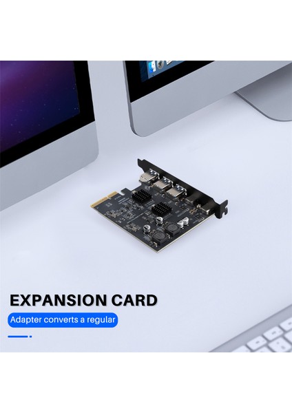 Usb3.2 Genişletme Kartı Gen2 10GBPS Pcı-E 4x Adaptör Kart Taşınabilir Tip-C Tip-A Çift Çip Kart, A (Yurt Dışından) fırsatları