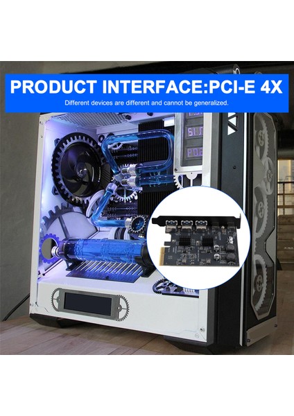 Usb3.2 Genişletme Kartı Gen2 10GBPS Pcı-E 4x Adaptör Kart Taşınabilir Tip-C Tip-A Çift Çip Kart, A (Yurt Dışından) indirimleri