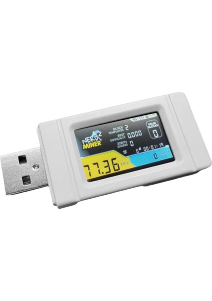 Nerdminer USB Madencisi 77KH/S Renkli Ekran Btc Solo Piyango Maden Maden Mini Bitcoin Btc Madenci Nerd Madenci (Yurt Dışından)