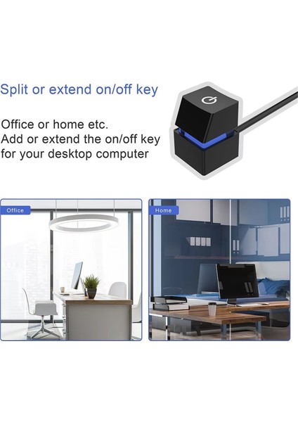 Bilgisayar Masaüstü Anahtarı Renkli LED Pc Anakartı Harici Başlatma Güç Açma/kapama Düğmesi Uzatma Kablosu Office A Için (Yurt Dışından) indirimleri