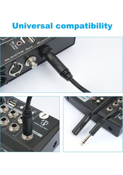1/4 Trs 6.35MM Erkek - 6.35MM Kadın Stereo Uzatma Kablosu Altın Kaplama Kulaklık Uzatma Kablosu Kablosu 300CM (Yurt Dışından) modelleri