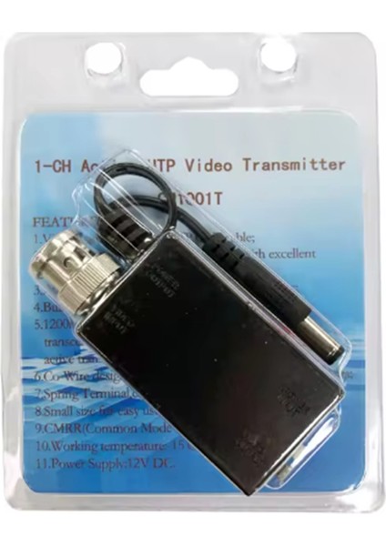 DC12V 1ch Aktif Utp Video Verici Balun Bnc Video Balun Cctv Kamera Dvr Sistemi (Yurt Dışından) modelleri