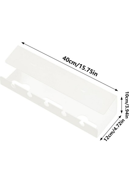 Masa Kablo Yönetimi Tepsi Altında Kendinden Yapışkan Masa Kablo Organizatörleri Delikli Tasarım Kablosu Hider Şerit Tutucu Siyah (Yurt Dışından)