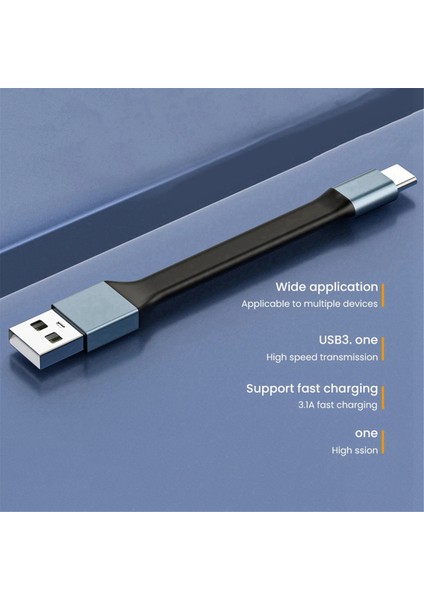 Mini 3A USB Tip-C Hızlı Şarj Veri Kablosu Taşınabilir Keychain Qc 3.0 USB Tip C Tip C USB Cihazları Için Kısa Kablo, A (Yurt Dışından) indirimleri
