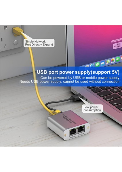 Ethernet Splitter 1 Ila 2 Yüksek Hızlı Gigabit Ethernet Switch 2 Port Internet RJ45 Lan Sablisi Kat5/6/7/8 Kablo (Yurt Dışından) fiyatları