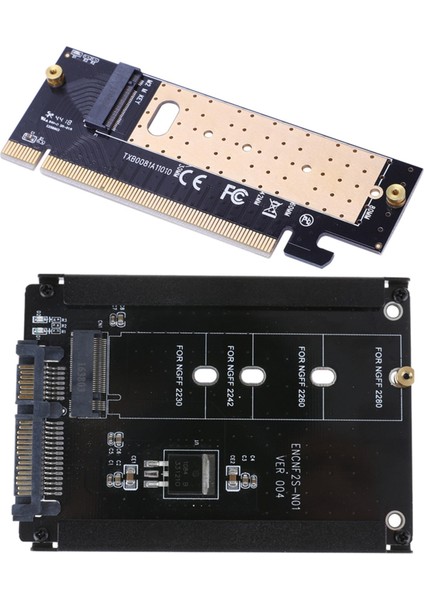 1 Pcs M.2 Nvme SSD Adaptörü M2 Ila Pcıe 3.0 X16 Denetleyici Kart ve 1 Pcs Cy B+M Soket 2 M.2 Ngff (Sata) SSD Ila 2.5 Adaptör (Yurt Dışından)