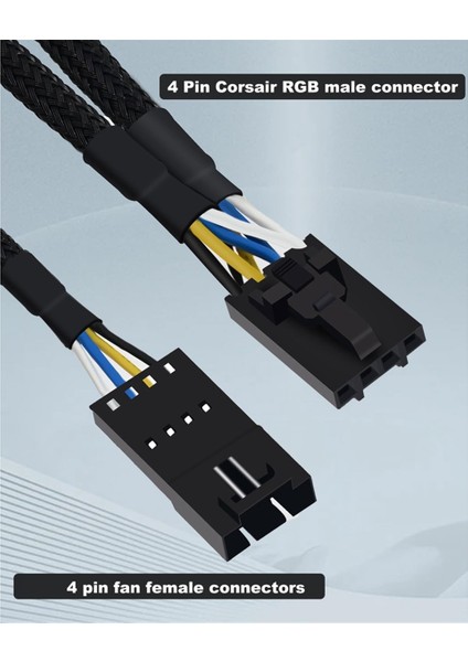 Corsair Için Rgb Splitter Rgb Hub, Aydınlatma Düğüm Çekirdeği ve Icue Komutan Çekirdeği Xt 4 Pin Erkek - Kadın Fan Uzantı Kablosu (Yurt Dışından) fiyatları