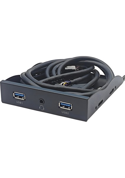 Usb3.2 Gen1 Disket Sürücü Ön Paneli Hd-Audio Audio 3.5 Inç Masaüstü Disket Körfezi 19PIN-2PORT Usb-A ve Kulaklık Soketi (Yurt Dışından)