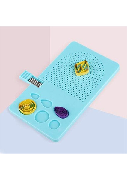 Kılavuz Quilling Tahtası Taşınabilir Quilling Düğme Tahtası Kağıt Izgara Kılavuzu Pimli Depolama Kutusu Mavi Disk (Yurt Dışından) fırsatları