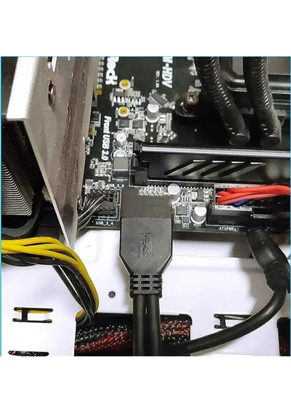 90 Derece Yukarı/aşağı Açısı USB 3.0 19/20PIN-ÇIFT Usb-A Dişi Bağlantı Noktası Adaptör Kablosu Anakart Iç Uzatma Kablosu B (Yurt Dışından) indirimleri