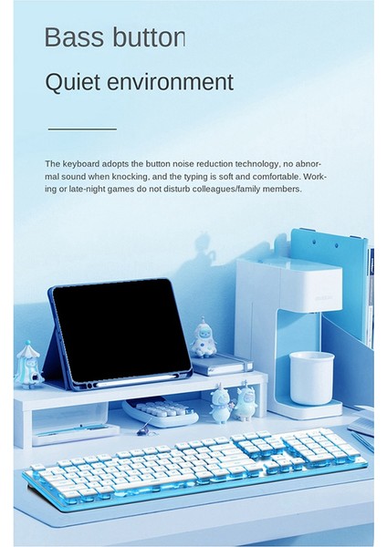 Kablolu Mekanik Klavye LED Sessiz Klavye Oyun Klavye Su Geçirmez Anti-Slide 104 Tuşlar Aydınlık Tuş Takımı A (Yurt Dışından) fırsatları