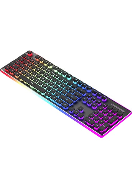 Kablolu Mekanik Klavye LED Sessiz Klavye Oyun Klavye Su Geçirmez Anti-Slide 104 Tuşlar Aydınlık Tuş Takımı A (Yurt Dışından) indirimleri