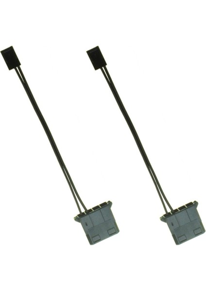 2pcs Ide Ila 3 Pin Fan Güç Kablosu Molex D Fiş Güç 3 Pin Konnektör Bilgisayar Pc Soğutma Dönüştürücü Kablo (Yurt Dışından)