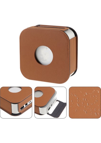 Mac Mini M4/m4 Pro 2024 Için Koruyucu Kapak Pu Deri Kılıf Anti-Çizelge Koruyucu Kılıf Kahverengi Kahverengi (Yurt Dışından) fiyatları