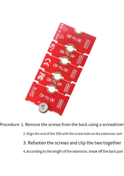 Jeyi M.2 Ngff Nvme SSD Uzatma Braket Adaptörü 2230, 2242, 2260, 2280 Boyutlar SSD Uzunluğunuzu Kolayca Genişletir (Yurt Dışından)