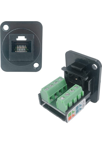 5pcs RJ45 Dişi Panel Montaj Vidalı Terminal Adaptörü, D Tipi RJ45 8P8C Dişi-8pin Terminal (Yurt Dışından) indirimleri